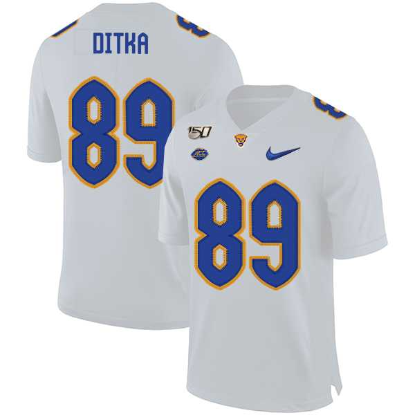 Pittsburgh Panthers 89 Mike Ditka White 150th Anniversary Patch Nike College Football Jersey Dzhi,We sell and wholesale Pittsburgh Panthers 89 Mike Ditka White 150th Anniversary Patch Nike College Football Jersey Dzhi on line form chian!